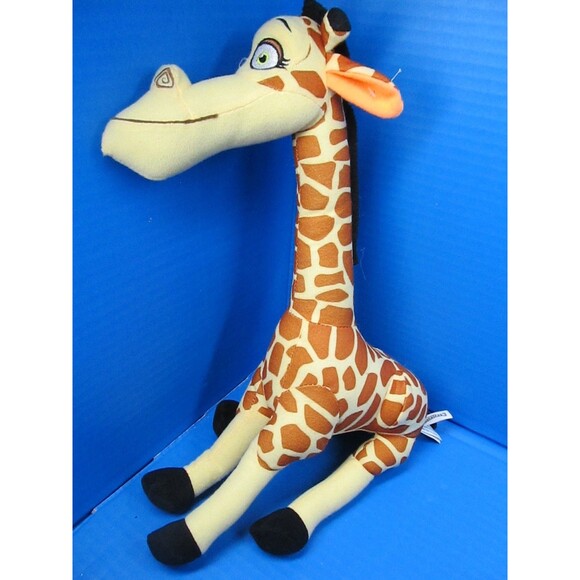 Madagascar Lot of 2 Melman Giraffe 14" & Marty Zebra 10" Plush Stuffed Animal - Picture 10 of 15